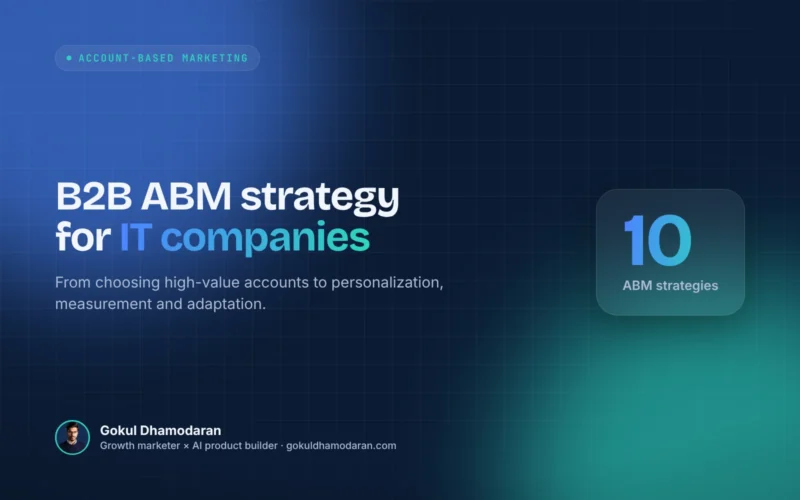 Top 10 B2B ABM Strategy for the IT Companies, cover image by Gokul Dhamodaran
